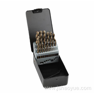 25PCS HSS Fully Ground Twist Drill Bit Set